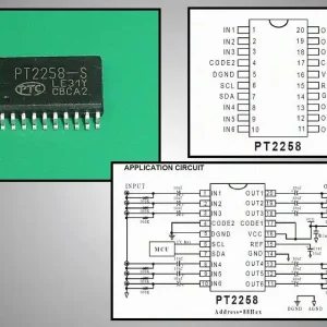 6-CH Electronic Volume Controller 20p.SMD PT2258S Pénzvisszafizetés