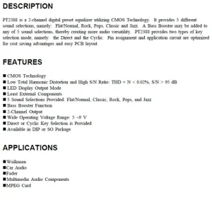 Ajánlat 5-CH Preset Equalizer 24p. PT2388