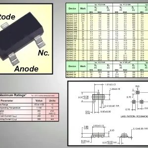 Utolsó esély SI-Z zener dióda 10V 0.35W BZX84C10 SMDZ 10V 0.35W