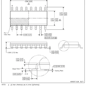 7xNPN DARL.ARRAY Vce: 100V 0.5A 16p SMD SN75469D Ingyenes szállítás