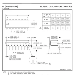 7xNPN DARL.ARRAY Vce: 100V 0.5A 16p SN75469N Gyors szállítás