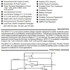 Újdonság POS.V-REG. 2.5V 0.8A Low-Drop. SMD SPX1117M3-L-2.5