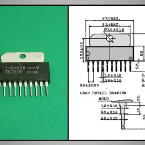 0.95W POWER AMPL.10V 1.8A 10p. TA7207P Kiváló minőség