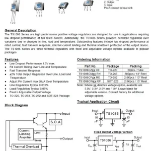 Vedd meg most POS.V-REG 1.5V 1.5A 0.5% SOT223 TS1086CW-15