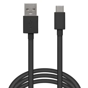 USB2.0-A - USB-C (Type-C) adat- töltőkábel 1m, fekete CABLE USB-CA-1.0B Utolsó esély
