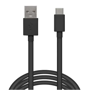 USB2.0-A - USB-C (Type-C) adat- töltőkábel 2.0m, fekete CABLE USB-CA-2.0B Pénzvisszafizetés