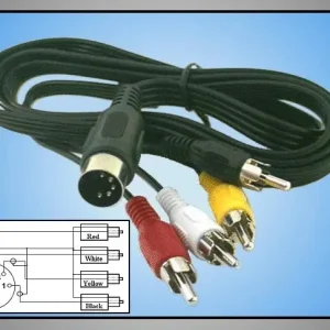 5p.DIN dugó -> 4 RCA dugó 1m CABLE-306 Legjobb ár