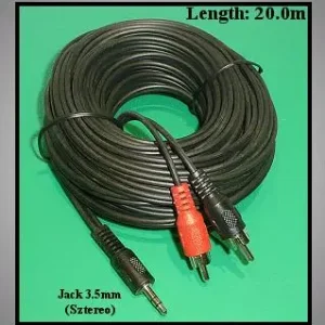 3.5mm ST.dugó->2x RCA dugó 20m CABLE-458/20.0 Akció