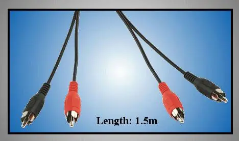 2x RCA dugó -> 2x RCA dugó 1.5m (CCS) CABLE-452/1.5 Kedvezmény