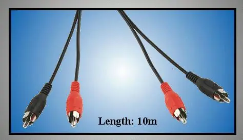2x RCA dugó -> 2x RCA dugó 10m CABLE-452/10 Akció