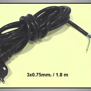 3x0.75mm fekete kábel 2.5m 2+F dugóval CABLE-722/07BO2 Ajánlat