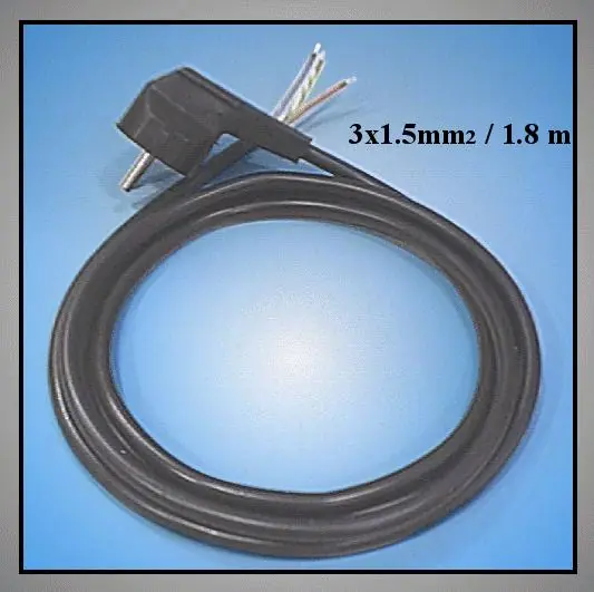 3x1.5mm fekete kábel 2.0m 2+F dugóval CABLE-722/15BO Kedvezmény