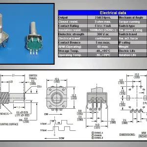 24 poziciós Incremental ENCODER / ROTARY +SW PEC114225FS0024 Rendeld meg most
