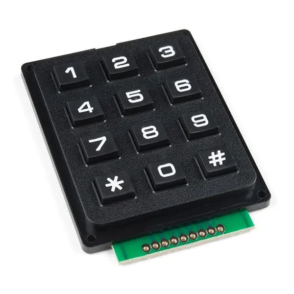 12 gombos keypad / tasztatúra / nyomógomb mátrix - fekete SW KEYPAD 012 Ajánlat