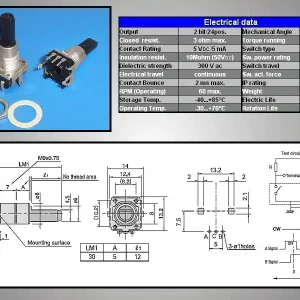 Újdonság ENCODER 24 DET, 24PPR Vert. L:30mm EC12E2420803