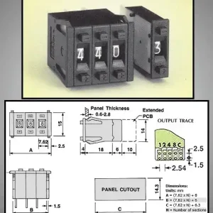 Újdonság 10 poziciós kódkapcsoló BCD (1db/ár) ENCODER Z-48-BCD