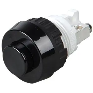 Váltó nyomógomb 2 áramkörös 2A 250V IP40 fekete (nem világít) SW30045F Kiváló minőség