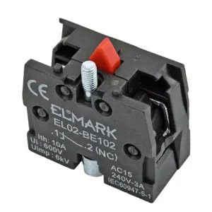 Zárt nyomókapcsoló betét 1 áramkör 6A 400VAC, piros, ON-(OFF) EL02-BE102 SW30060/102 Autentikus