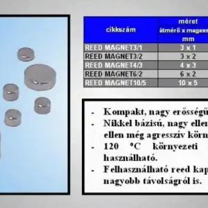 Utolsó esély Mágnes korong SN 3x2mm 2500G REED MAGNET03/2