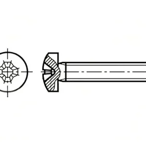 Acél csavar M2.5 x 6mm 0,45mm menet emelkedés, hengeres, Ph1 SCREW-M2.5X6.0H/PH1 Népszerű