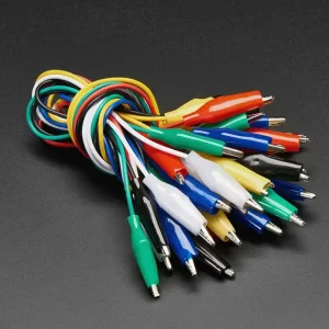 40cm krokodilcsipeszes kábel készlet 18db vegyes szín DEV CABLE ALIGATOR 01 Ingyenes szállítás