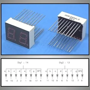 2x7 Szegmenses kijelző piros CK542-ZSE ODR204ALS Legjobb ár