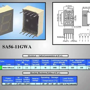 7 Szegmenses kijelző 14mm K.A. Zöld SA56-11GWA Vedd meg most