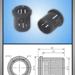 Utolsó esély LED foglalat 10mm 1 részes plasztik RTF-1090