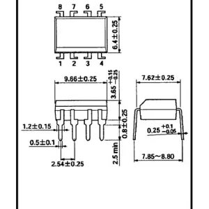2CH OPTO COUPLER Trans-Out. 5KV 8p. TLP621-2 Olcsó