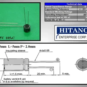 Vedd meg most ELKO 22uF 35V 105°C 6,3x5 álló 22/35P 5X5 H