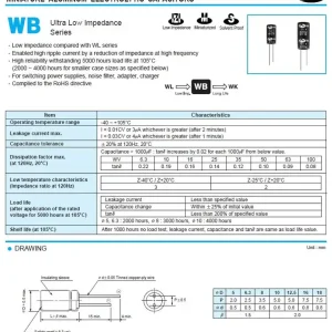 Utolsó esély ELKO 560uF 35V 105°C 10x20 Low-Esr WB 560/35P-105ESR S