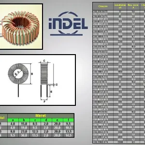 Toroid induktivitás 1.0mH 0.7A 0.730ohm COIL1M0/0.7/T1 Népszerű