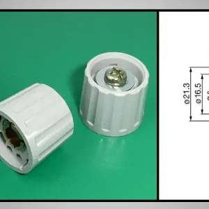 Utolsó esély Potméter gomb 21.0x17.5mm 6mm, szürke fényes POT-KNOB23/21G