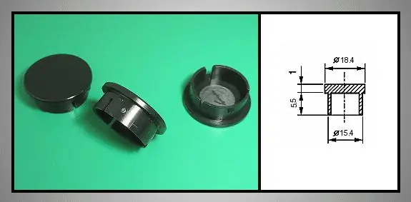 Vedd meg most Potméter gomb 21.0x17.5mm, záró fedél, kék POT-KNOB23/21ZB