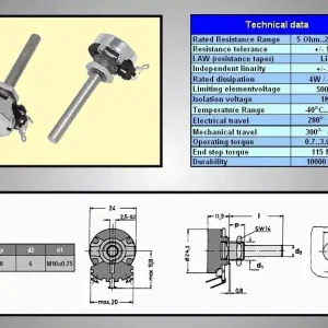 Utolsó esély Potméter mono lineáris 6mm 25K 10% 4W POT.4W 25K