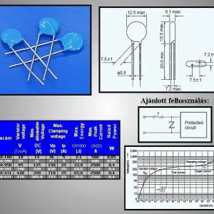 VARISZTOR 39V 500A (1000Ap max: 20us) PVR10D390 Rendeld meg most