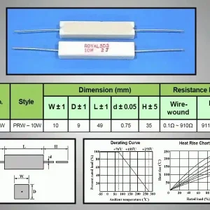 Utolsó esély 10W huzal ellenállás AXIAL 0.47R 5% RES 0R47 10W