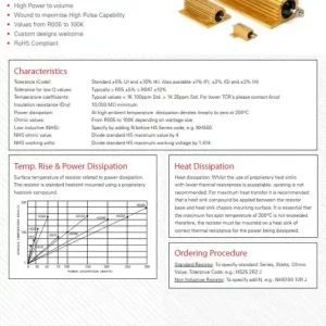25W huzal ellenállás AXIAL 1,5R 5% HS25-1R5J ARCOL RES 1R5 25WA Akció