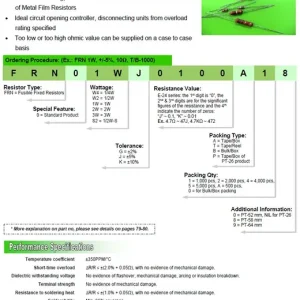 1W Biztosíték ellenállás 1R 10% RES 1R 1WF Alacsony ár