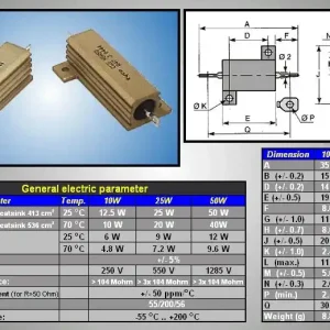 50W ellenállás AXIAL 4.7R 5% RES 4R7 50W Újdonság