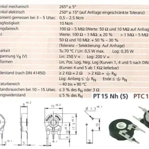 TRIMMER 10K 15mm álló TRIM 10K-15V Pénzvisszafizetés