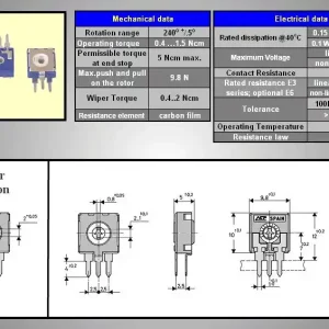 TRIMMER 1K 10mm álló ACP CA9MH TRIM 1K-10V/A Ajánlat