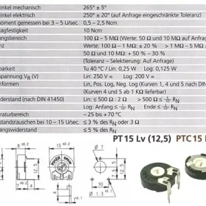 TRIMMER 5K 15mm fekvő (nyilazott) TRIM 5K-15HL Korlátozott ajánlat