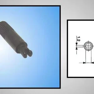 TRIMMER forgatógomb PT15 L=19 fekete TRIM-KNOB 19B Népszerű