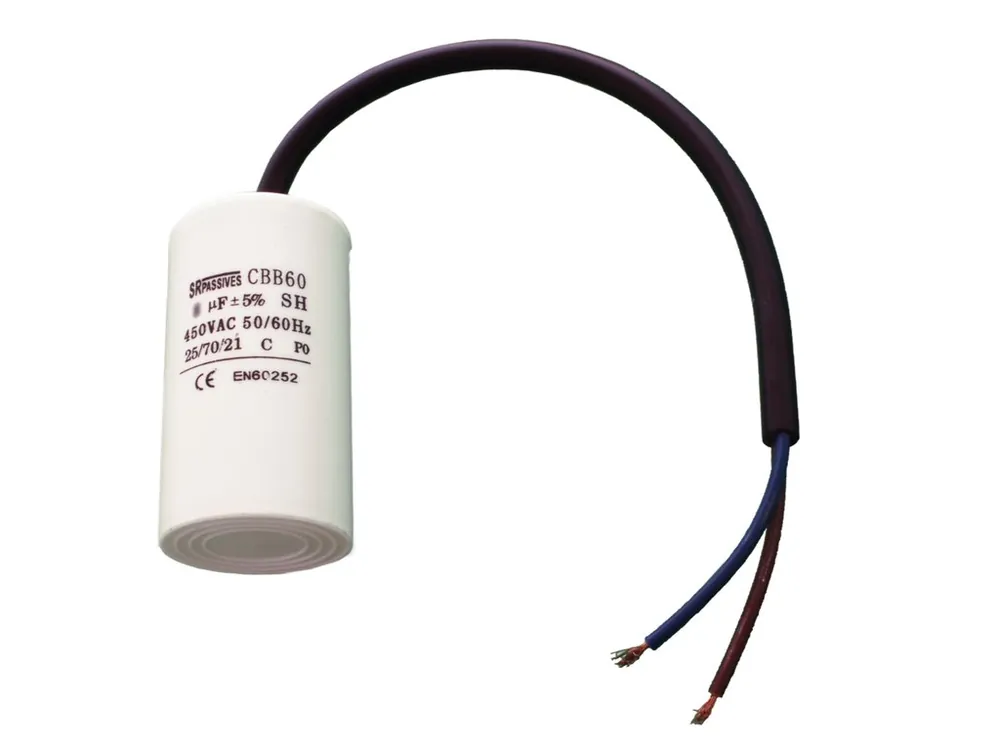 Újdonság Szűrő kondenzátor 8uF 450VAC (vezetékes), rögzítés bilincsel W0-C008/450 VB