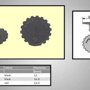TRIMMER forgatógomb PT15 (fekete) TRIM-KNOB B Legjobb ár