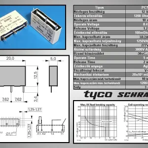Újdonság RELAY 1x240V 3/5A 12VDC PCN-112D3 RELAY-PCN112D3M