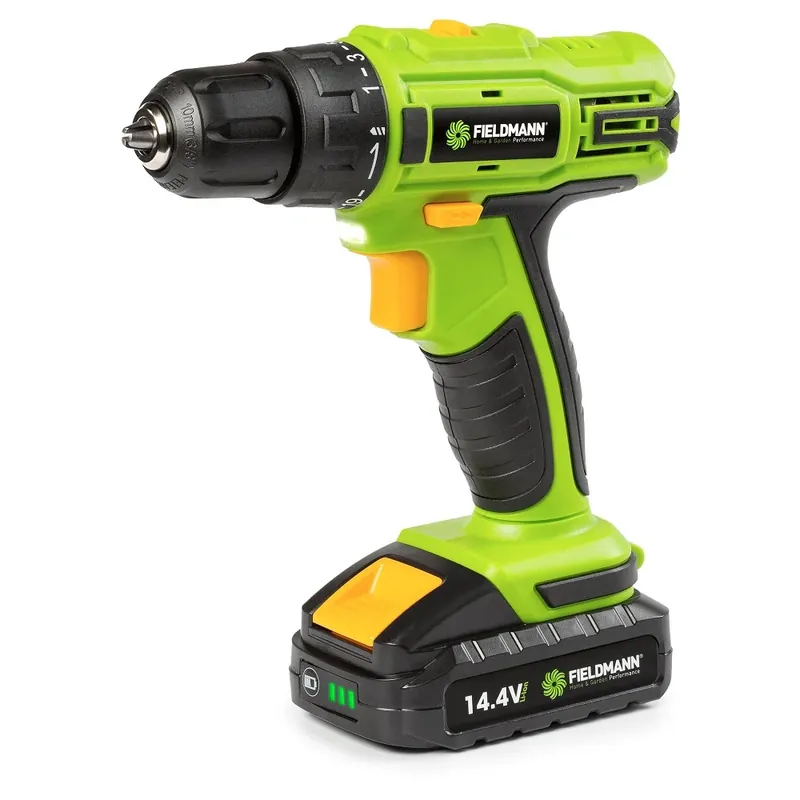Fieldmann FDV 10345-A akkus fúró-csavarozó, 10mm, 14.4V (1.3Ah akku és töltő) Kiváló minőség