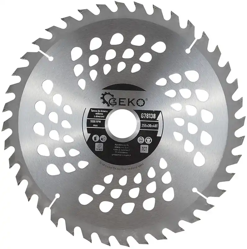Geko körfűrészlap fához, TCT, 255x30mm, 40T Utolsó esély