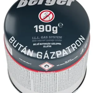Berger ELG-101 ILL Z-GAS kemping bután gázpatron, 190g Autentikus